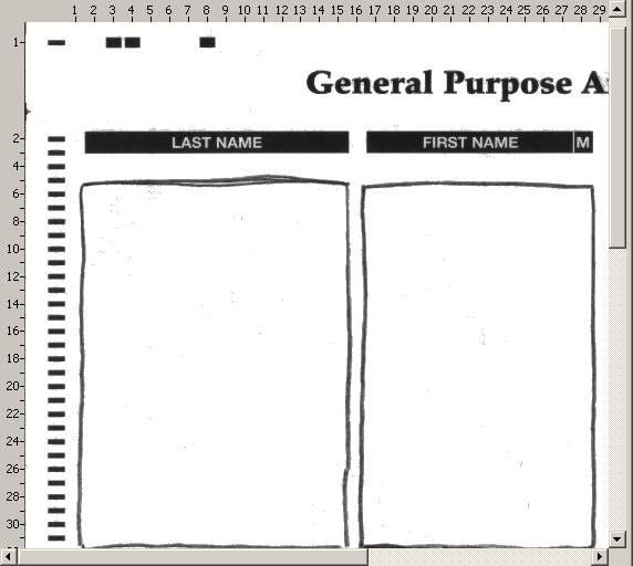Scanned Background Form Image