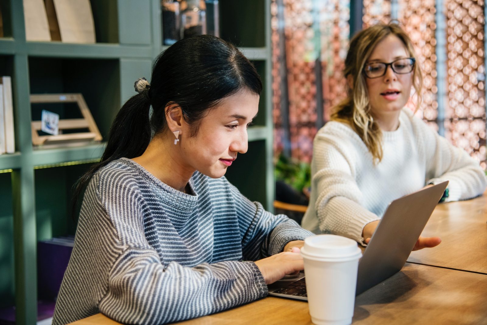 Instructor and Student on Laptop