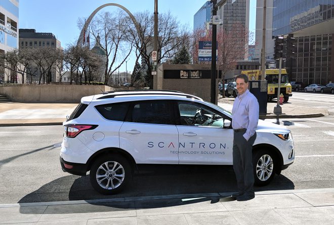 Kevin Baugh poses in downtown St. Louis, MO