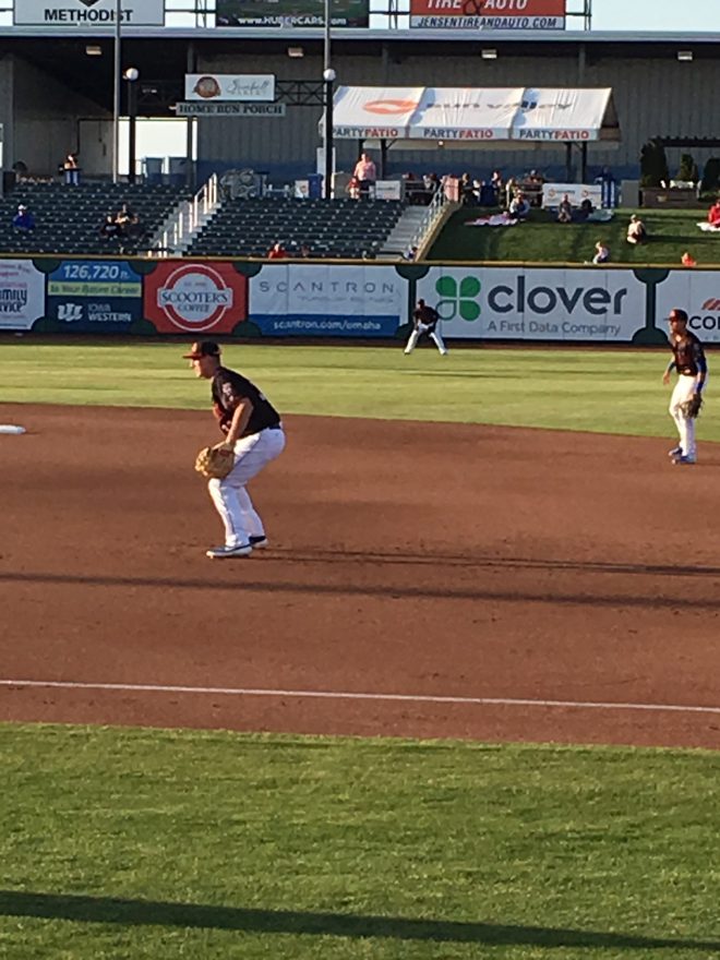 Left field banner at Omaha Storm Chasers