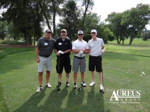Jon Crumley and Jon Pierson golfing with members of the Omaha CIO Forum August 1 2019